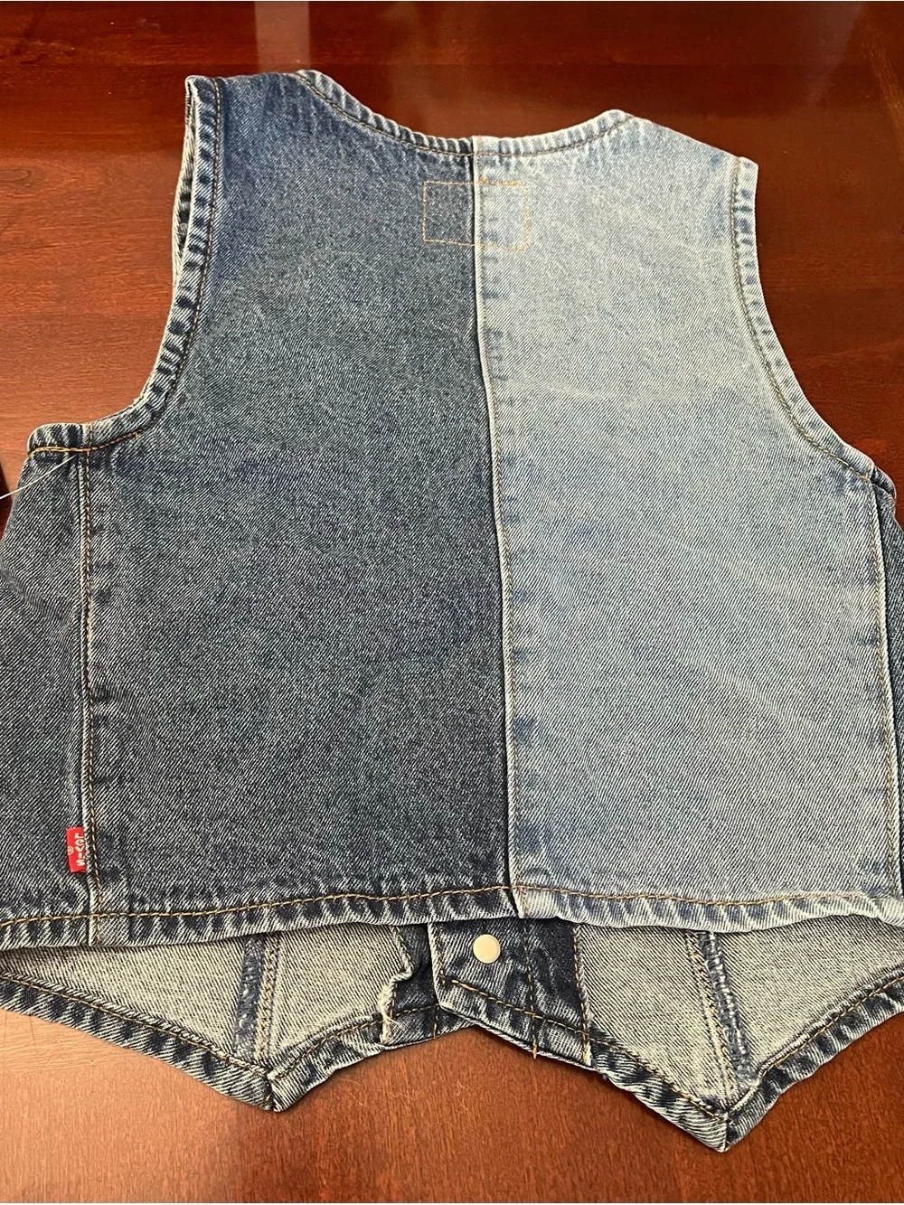 Levi's Girls Denim Vest in Blue Wash